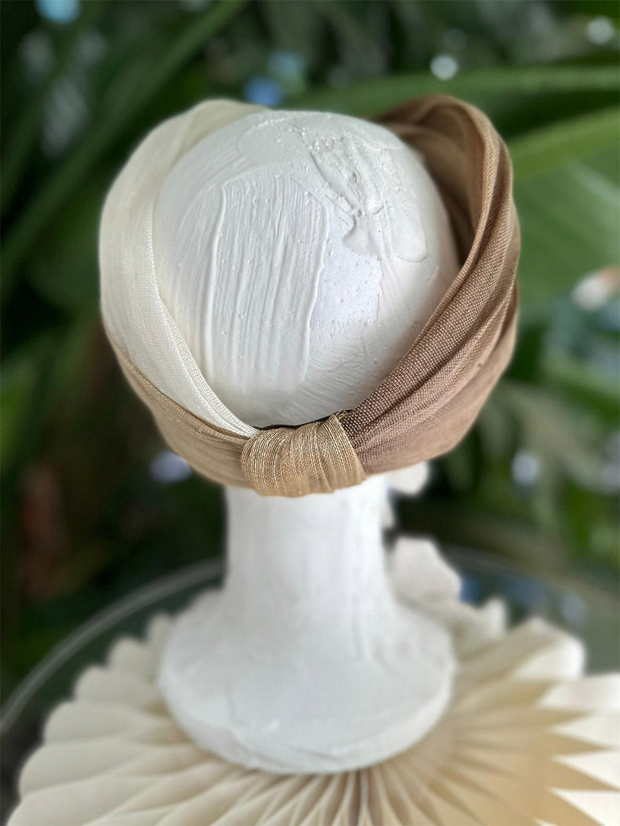 Diadema de rafia natural Mercedes