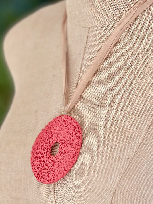 Collar porcelana coral XL Rocío