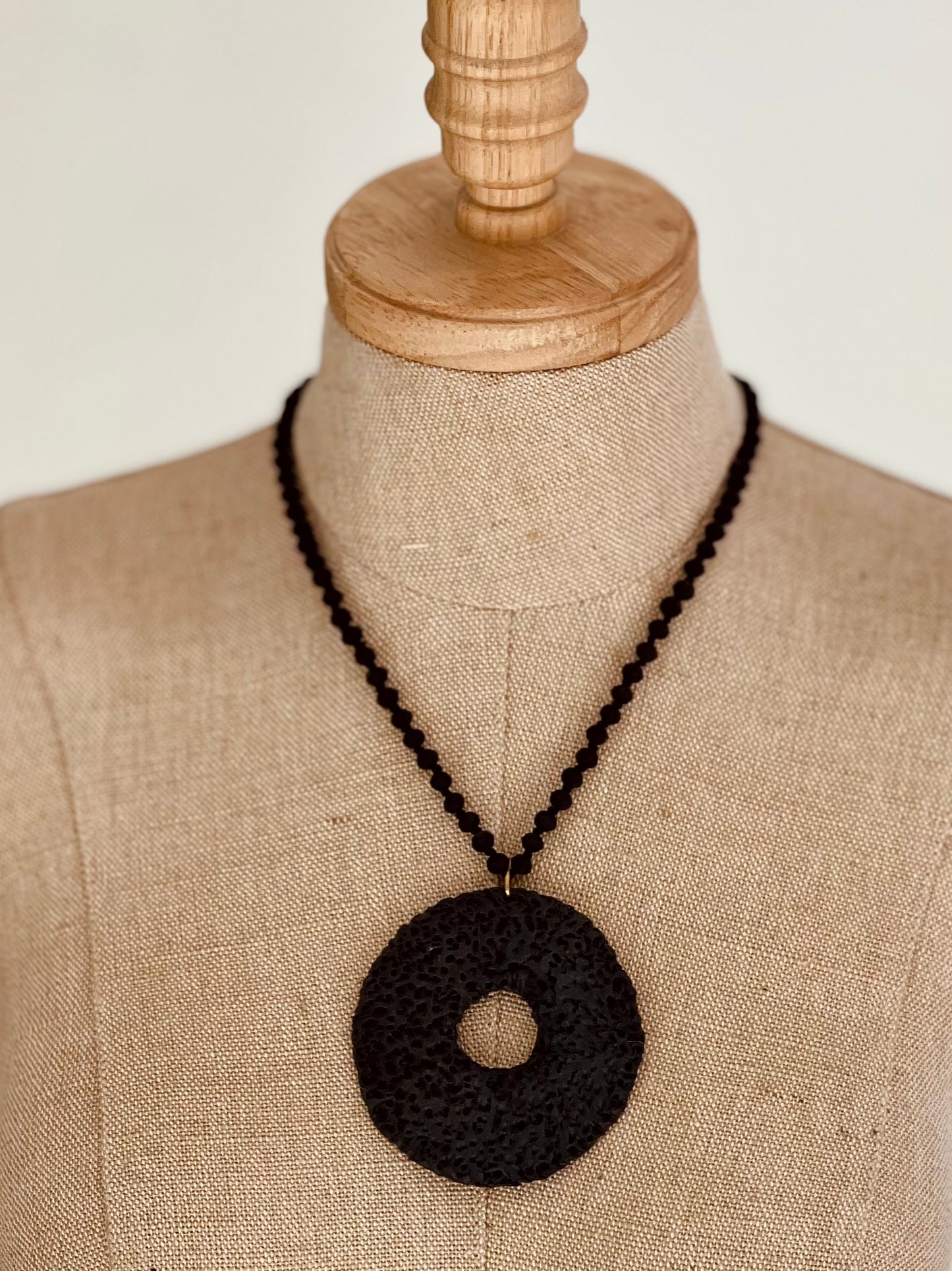 Collar porcelana coral XL Rocío