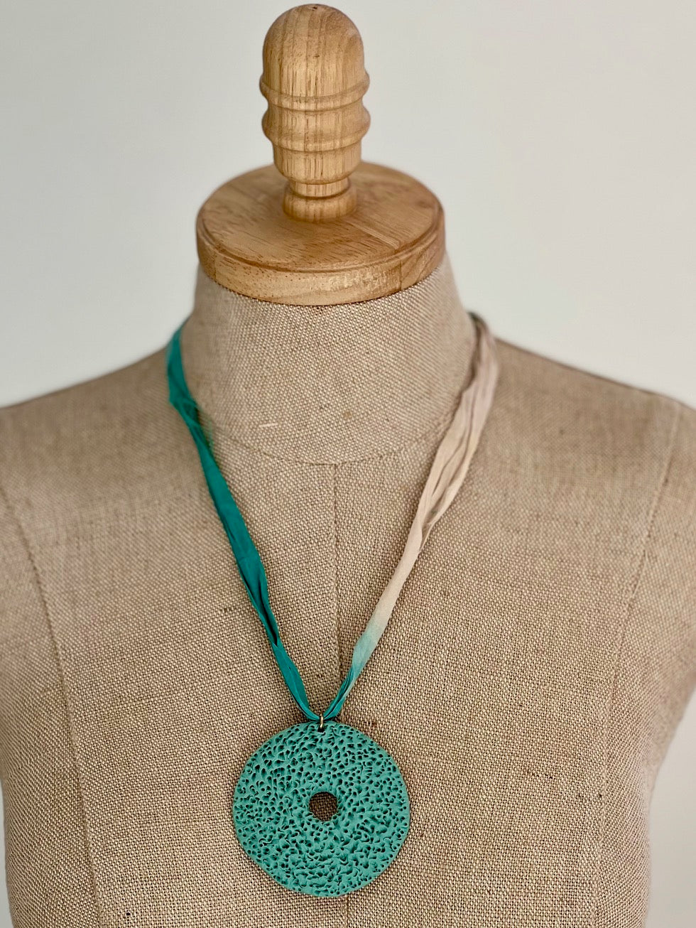Collar porcelana coral XL Rocío
