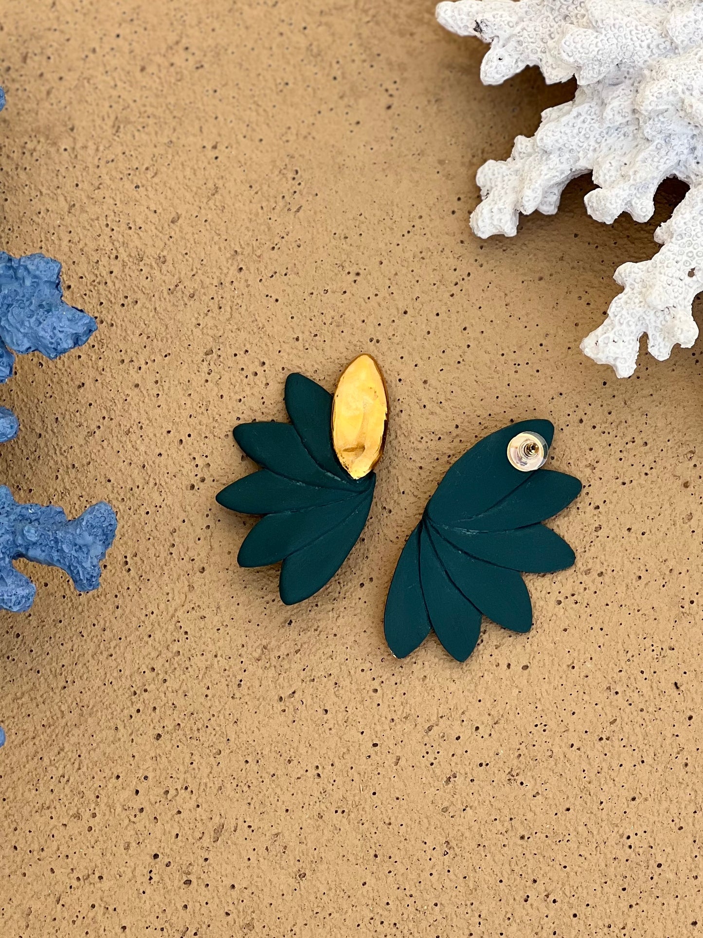 Pendientes hoja abstract Candela
