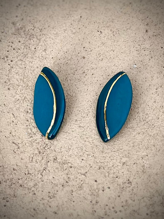 Pendientes ocean hoja Tina