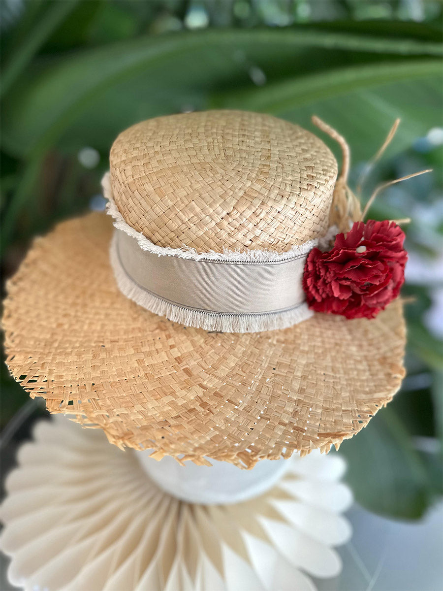 Sombrero de paja Flora